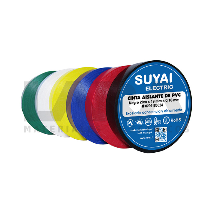 CINTA AISLANTE PVC AMARILLO 18MM X 20M