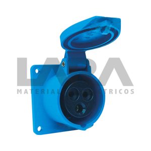 ENCHUFE INDUSTRIAL IP44 HEMBRA EMBUTIDO 220V 16A 2P+T