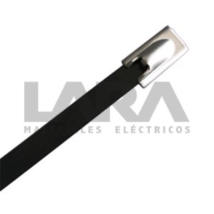 AMARRA CABLE ACERO INOX C/REVESTIMIENTO NEGRO 840X4,6MM (BL. 100UNID.)