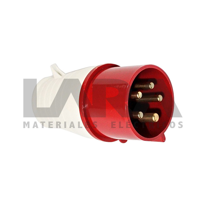 ENCHUFE INDUSTRIAL IP44 MACHO VOLANTE 380V 32A 3P+T+N