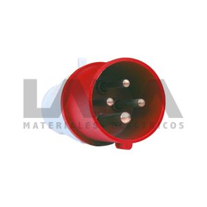 ENCHUFE INDUSTRIAL IP44 MACHO VOLANTE 380V 32A 3P+T