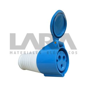 ENCHUFE INDUSTRIAL IP44 HEMBRA VOLANTE 220V 16A 2P+T