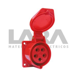 ENCHUFE INDUSTRIAL IP44 HEMBRA EMBUTIDO 380V 32A 3P+T+N