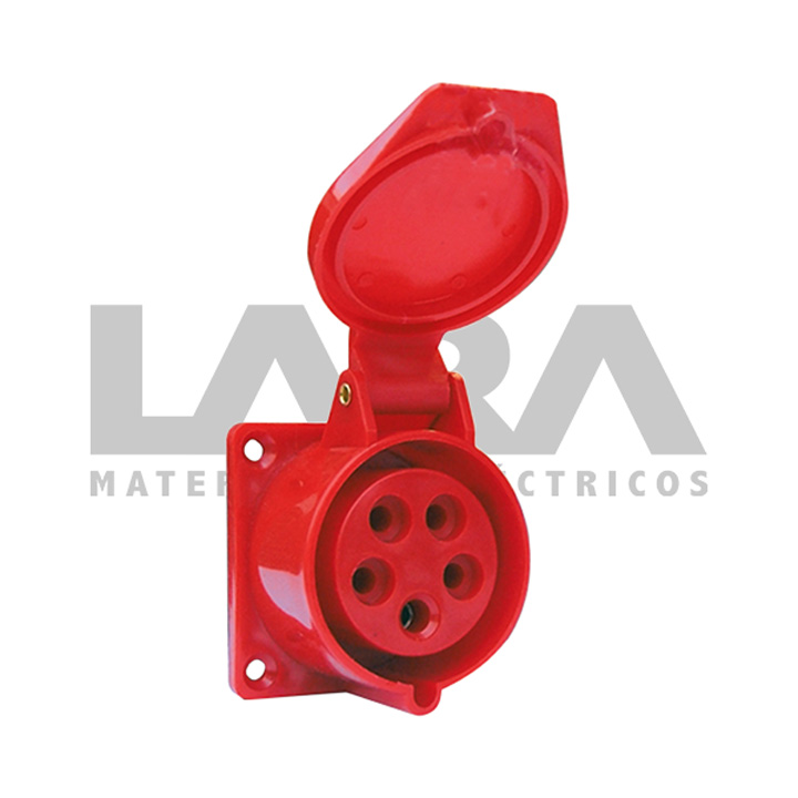 ENCHUFE INDUSTRIAL IP44 HEMBRA EMBUTIDO 380V 16A 3P+T+N