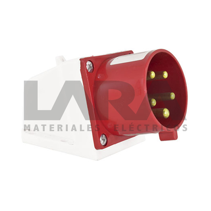 ENCHUFE INDUSTRIAL IP44 MACHO SOBREPUESTO 320V 32A 3P+T+N