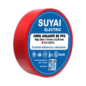 CINTA AISLANTE PVC ROJO 18MM X 20M