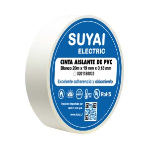 CINTA AISLANTE PVC BLANCO 18MM X 18M