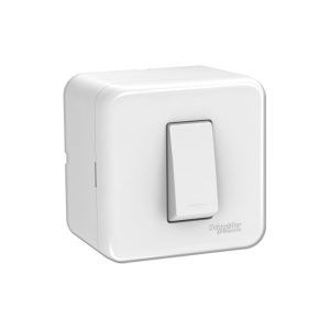 CASQUETE ARMADO CON INTERRUPTOR SIMPLE 9/24 BLANCO GENESIS