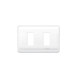 PLACA 2 MÓDULO TECNOPOLIMERO BLANCO GENESIS